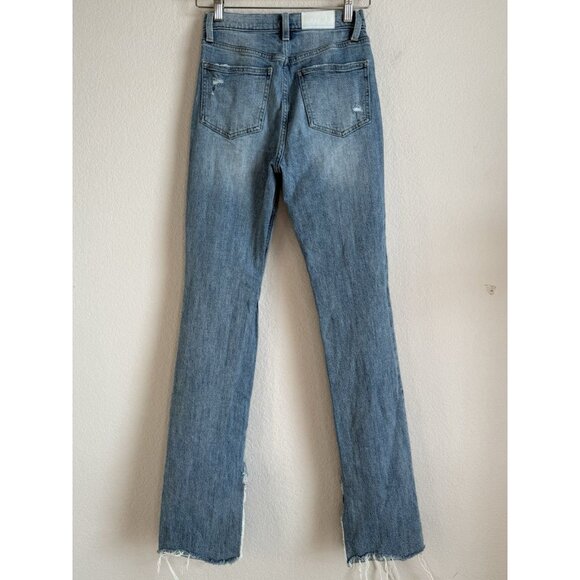 PISTOLA Colleen Slim Boot High Rise Women’s Size 25 Raw Hem Side Slit‎ Slimming - Picture 7 of 16